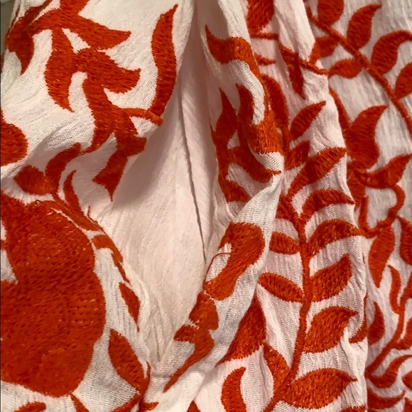 Lucky Brand White Sundress With Orange Detailing EUC - Picture 4 of 8